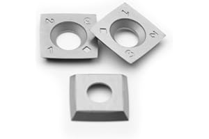 CDBP Cortador De Inserto De Torneado De Madera De Carburo 15 x 15 x 2,5 Mm-30 ° -R100 Forma De Radio Cuadrado, 3 piezas