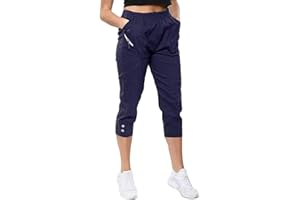 BLACK BERRY CherryBerry Women Ladies Elasticated Cotton Stretch Capri Cropped 3/4 Trousers UK 10-22 Size