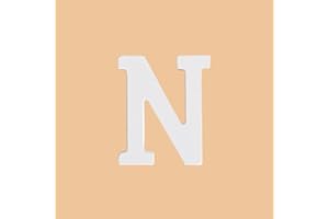 YUMATCH White Wooden Letter 10cm Large Wooden Alphabet Free Standing Wooden Letters for Arts Crafts Home Decor Children's Names Display, N