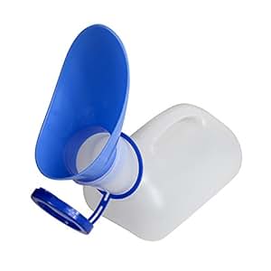 Urinoir Portable Unisexe 1000 Ml - Entonnoir Anti-fuite, Couvercle - Pour Voyages, Camping, Voiture - Hygiénique, Facile à Nettoyer
