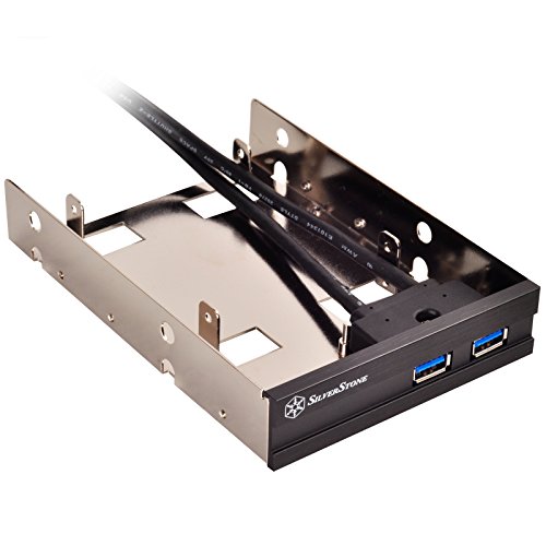 SilverStone SST-FP36B-E – Front Panel 3.5″ 2x USB 3.0 mit Halterung für 2x 2.5″ HDD/SSD, schwarz - 6