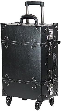 【COLOCOLO by MOIERG】Vintage Trolley Luggage TSA (Midium, Black)