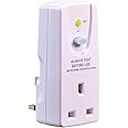 UK Safety RCD Socket Adaptor Home Circuit Breaker Cutout Garden Power Tools Trip Switch