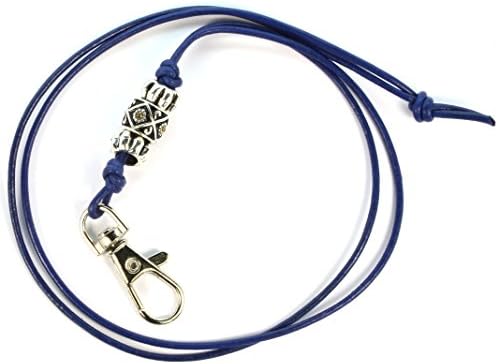 Original Tameho Strap Leather Blue with Decorative Designer Charms PRP – Hand-Made in Germany