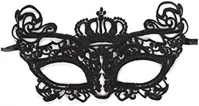 XMDZ Women's Elegant Masquerade Ball Lace Mask on Eye for Fancy Dress Costume Party Prom Cosplay, Crown