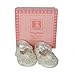 CHRISTENING SHOES 6-12 MONTHS WHITE SATIN WITH BEADED LACE AND CRYSTAL CROSS, CHARLOTTE
