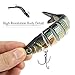 TRUSCEND Leurres de Peche Artificiel leurre Bait 8-articulés Topwater Life-Like Trash Swimbait...