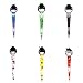 Pinkiou Cosmetic Tweezers Cute Beautiful Girl Doll Eyebrow Make Up Tweezers Japanese Geisha Style (Pack of 6 )