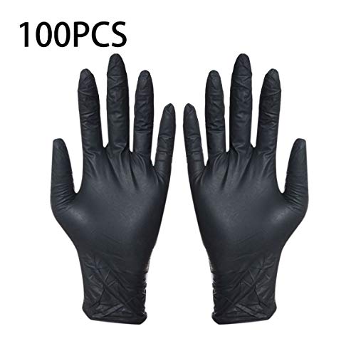 Preisvergleich Produktbild Heaviesk 100 stücke Einweg Schwarze Handschuhe Haushaltsreinigung Waschhandschuhe Nitril Labor Nail Art Medical Tattoo Antistatische Handschuhe