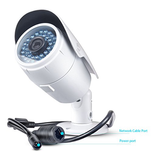 JOOAN 4CH 1080P POE CCTV Camera System 4 1080P Outoor IP Camera with 2TB Surveillance HDD Support Clear Day Night Vision, Motion Detect, Easy DIY and QR Code Remote Access