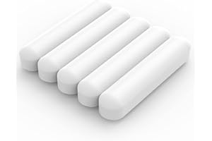 Labasics 5-Pack Stir Bar Set, 40 mm PTFE-Coated Magnetic Stirring Bars White Laboratory Stir Mixer for Stirrers, 5 PK