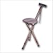 Price comparison product image CWW Aluminum Tripod Folding Walking Stick Stool Intelligent Lighting Alarm Old Quadruple Pedal Stick Walking Stool The Treadmill