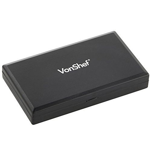 VonShef tragbare digitale Taschenwage mit 1kg Kapazität & beleuchtetes LCD-Display – Schwarz/Edelstahl - 6