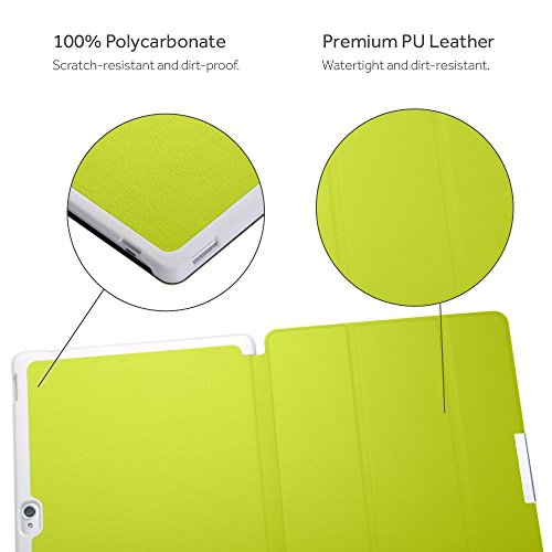 EasyAcc Huawei MediaPad M2 10.0 Hülle Case Tasche PU Leder zubehör hüllen für Huawei MediaPad M2 WiFi 25,4 cm (10 Zoll)/ Huawei MediaPad M2 Standard 25,4 cm (10 Zoll)/ Huawei MediaPad M2 LTE 25,4 cm (10 Zoll) Smart Cover mit Auto Sleep Wake up / Standfunktion (Grün, Kunstleder, Ultra dünn) - 9