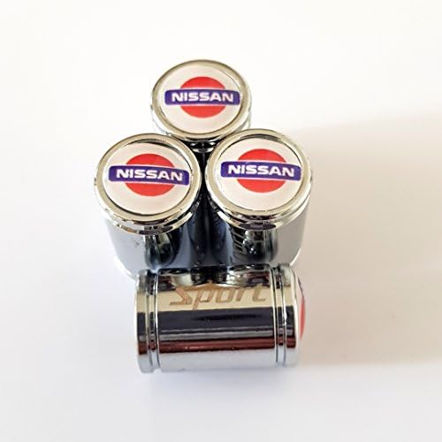 Racematic NISSAN Sport Platinum Premium Alloy Valve Dust Caps All Models GT-R X-TRAIL
