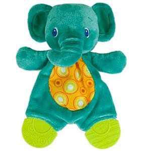Bright Starts Baby Cuddly Snuggle and Teethe Carrier Pals 0 Months + (Elephant)