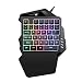 Produktbild Omiky® K13 One-Handed Mechanical Gaming Keypad,One/Single-Hand-USB-Esport Gaming-Tastatur 35 Key-LED-Hintergrundbeleuchtung USB Ergonomische Einhandtastatur Gaming Keyboard für LOL (Schwarz)