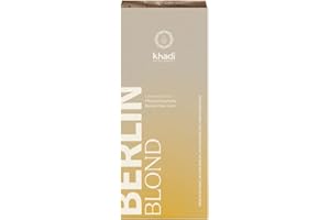 khadi BERLIN BLOND Tinte vegetal para el cabello - tiñe tu cabello de un tono rubio ceniza frío - Tinte natural 100% vegetal, natural y vegano - 100 g