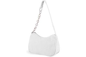 NOKDAL Borsa a Spalla Donna Piccola Borsa Ragazza Borsette Borsa Y2k Bag Borsetta Vintage Anni '90 Borse a Tracolla Ascellare Borsa Elegante Borsa con Catena Borsa Mezzaluna Pochette Classica