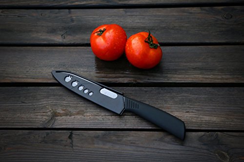 Aicok Keramikmesser 15 CM Küchenmesser Chefmesser mit der Professionellen Schwarzen Klinge - 8