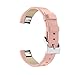Produktbild TianranRT Glänzend Leder Armband Rosa Klassisch Leder Ersatz Bänder Mit Metall Verbinder Für Fitbit Alta/Alta HR (B)