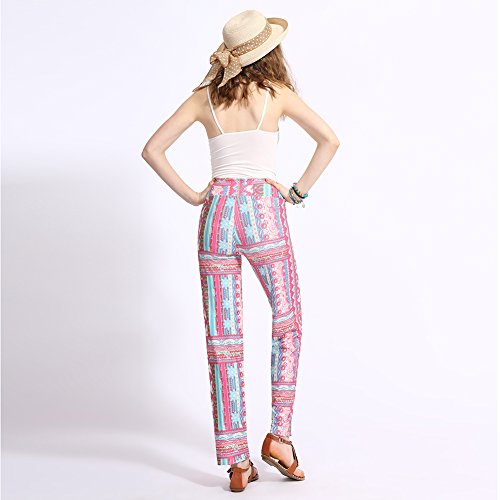 iBaste Palazzo Hosen Damen Lang Hose Höhe Bund Viskose Hose damen Sommer Hosen Lagenlook Hose - 5