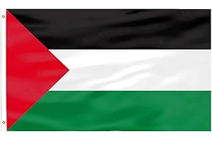 SHONYE Palästina Flagge 150x90cm, Palastina Fahne mit 2 Metallösen, Palästina Nationalflagge in leuchtenden Farben, Palastina Flagge - dekoriert bei Sportveranstaltungen, Partys, Paraden