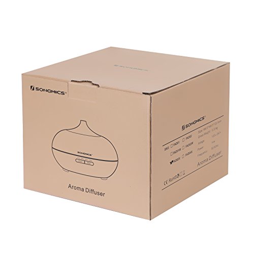 Songmics Aroma Diffuser Luftbefeuchter Aromatherapie Duftlampe Ultraschall 300 ml mit LED 7 Farben Abschaltautomatik Farbewechsel leiser Betrieb für Yoga Spa Salon Schlafzimmer Wohnzimmer Babies Kinderzimmer Büro etc. FAD03X - 9
