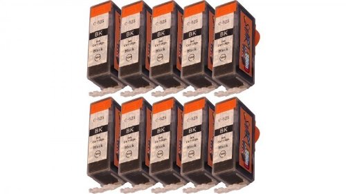 10 Ersatz CHIP Patronen kompatibel zu Canon PGI-525 Schwarz