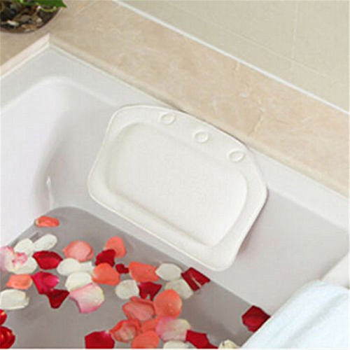 Elistelle weiß PVC Badewanne Bad Kissen Badezimmer Neck Spa-Stützkissen Relax Mit Sauger