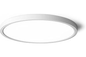 HUIBONA Bathroom Lights Ceiling,24W 2400LM Bright LED Ceiling Light,IP65 Waterproof,Flush Ceiling Light 4000k,Ø 27cm Bedroom Light Round Ceiling Lights for Living Room,Kitchen,Hallway,Outside Porch