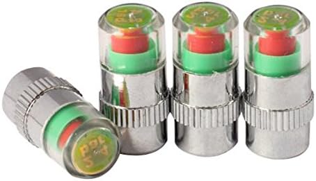 4 Pcs Car Valve Caps Tyre, gzqes, 2.0BAR 30psi Car Tyre Pressure Monitor, Diagnostic Tool Kit