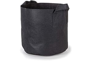 Metro Garden Felt Vegetable Grow Bag with handle, Black (3-Gallon) - Pack of 5