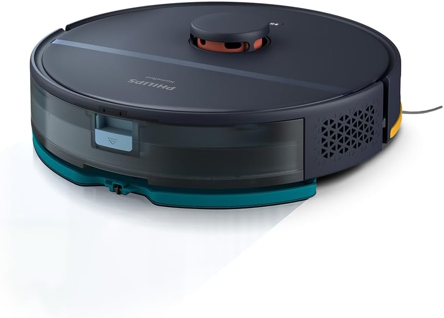 Philips HomeRun 2000 Robot Süpürge ve Paspas - 6000 PA emiş Gücü, Halı Modu, LDS Radar, HomeRun Uygulaması, Koyu Mavi (XU2000/15)