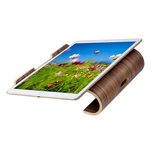 SAMDI Hölzerne Kühlung Ständer | Universal Elegante Halter Halterung Dock aus Holz für MacBook Air/Pro Retina-iPad Pro Tablet Laptop PC Notebook(Braun) - 4