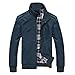 Produktbild TWBB Herren PU Leder Jacke mit Fleecefutter Slim Fit Vintage Klassisch Blusen Jacket Lederjacke Windbreaker Mit Reißverschluss
