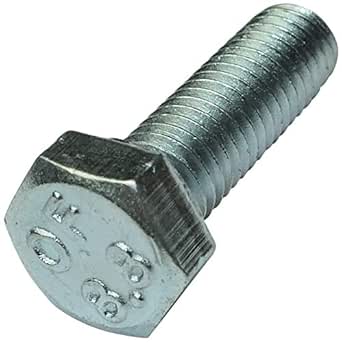 AERZETIX - 20 bulloni a testa esagonale 8 mm x 16 mm, filettatura M5, DIN 933, in acciaio