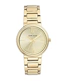 Anne Klein Damenuhr Analog Quarz mit Metallarmband AK/N3168CHGB in der Farbkombination Champagner/Gold