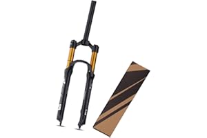 LHHL MTB Suspension Fork 26”27.5”29”Bike Fork XC Mountain Bike Front Forks Travel 100mm Disc Brake Gas Fork Manual Lockout 1 1/8” Straigh Tube QR 9mm