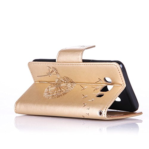 Voguecase   Para Samsung Galaxy J5 2016 funda  Diente de le  n-dorado  Cuero Carcasa Funda Funci  n de Soporte Cover Tapa Case Billetera con Tapa para Tarjetas  Gratis aguja de la pantalla stylus universales