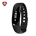 Produktbild Willful SW322 Fitness Armband mit Pulsmesser - Bluetooth-Schrittzähler Armband Uhr mit Herzfrequenz-Monitor Schlafmonitor Alarm Kamera /Musik Fernbedienung SMS Anruf SNS Alarm für iPhone IOS & Android
