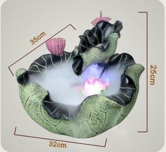 Feng Shui lucky round water fountain decoration room office desktop small aquarium humidifier device features,A