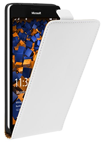 Preisvergleich Produktbild mumbi Flip Case für Microsoft Lumia 950 XL Tasche weiss