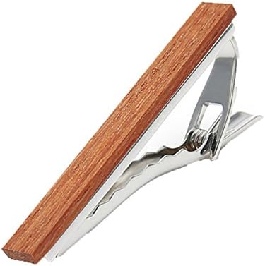 Mr Van Tie Clip, Natural Walnut Wood Tie Bar Pin Necktie for Wedding Business Men's Jewelry Gift