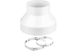 LINYIJOY Abluftschlauch Adapter 150 mm auf 100 mm, Reduzierstück Reduzierverbinder mit 2 Edelstahl Schlauchschelle, Universal Reduzierstück klimaanlage schlauch adapter für Lüftung Rundrohr Lüftungskanal