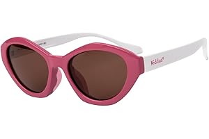 Kiddus Occhiali da sole per bambina dai 4 ai 7 anni Polarizzati con Protezione UV400 e Montatura flessibile.