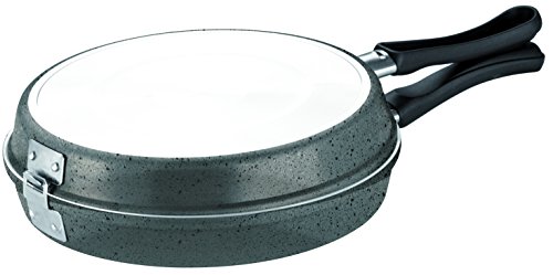examen Bialetti - Y0C5FB0240 - Trudi R - Poêle Omelette + Ustensile Aluminium - 24 cm - Gris