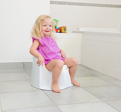 Rotho Babydesign TOP Xtra Komfort-Kindertopf / Töpfchen für erleichteres Sauberkeitstraining / 1 x Sitz 40cm x 34cm x 32cm in silbergrau / weiß - 4