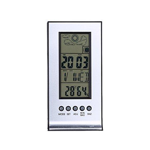 Indoor-Outdoor-Funkwetterstation Wecker Snooze-Prognose Kalender