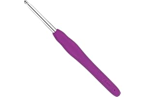 Coopay Agujas de ganchillo de 5,0 mm, mango TPR multicolor para manos artriticas, agujas de ganchillo ergonómicas con mango suave y ganchillo de aluminio, agujas de ganchillo para manos artriticas,